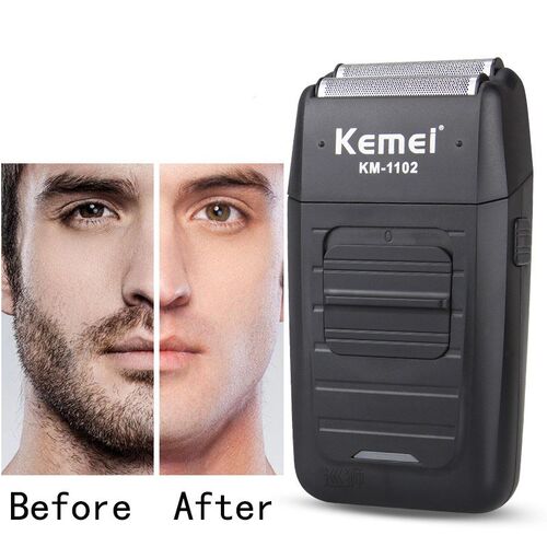 KM-1102 Rechargeable Cordless Shaver for Men Twin Blade Reci