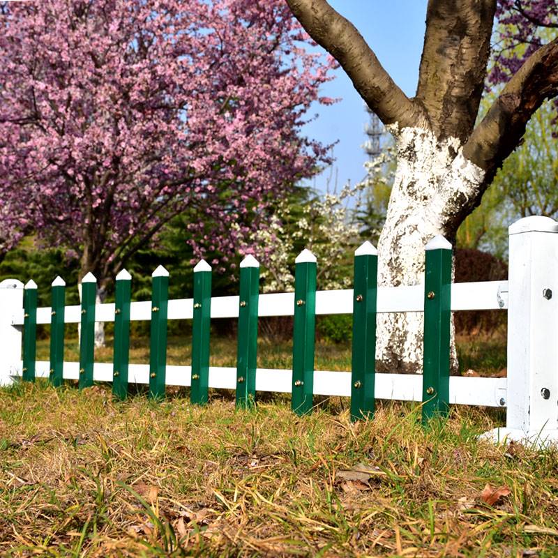 新品锌钢草坪护栏花园围栏铁艺金属围墙栅栏市政绿化带围栏院墙防