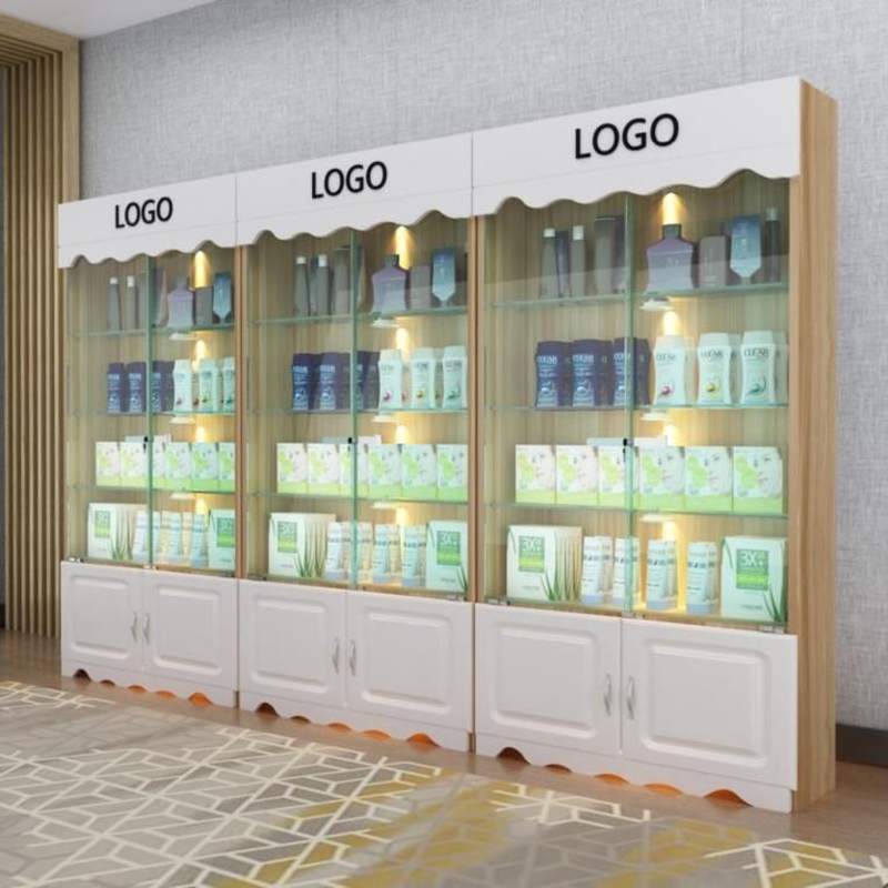 吧台红酒立式柜展示柜商用收纳灯带玻H璃门奖杯柜子店铺柜小型落