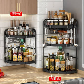 推荐Kitchen rack seasoning seasoning rack free punchn wall h