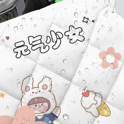 电动车挡风被夏季防晒双面防水遮阳罩2024新款加大加宽卡通防风罩