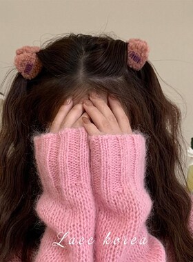 刘海发夹女前额夹子头饰侧边碎发毛绒抓夹小号秋冬高级感迷你