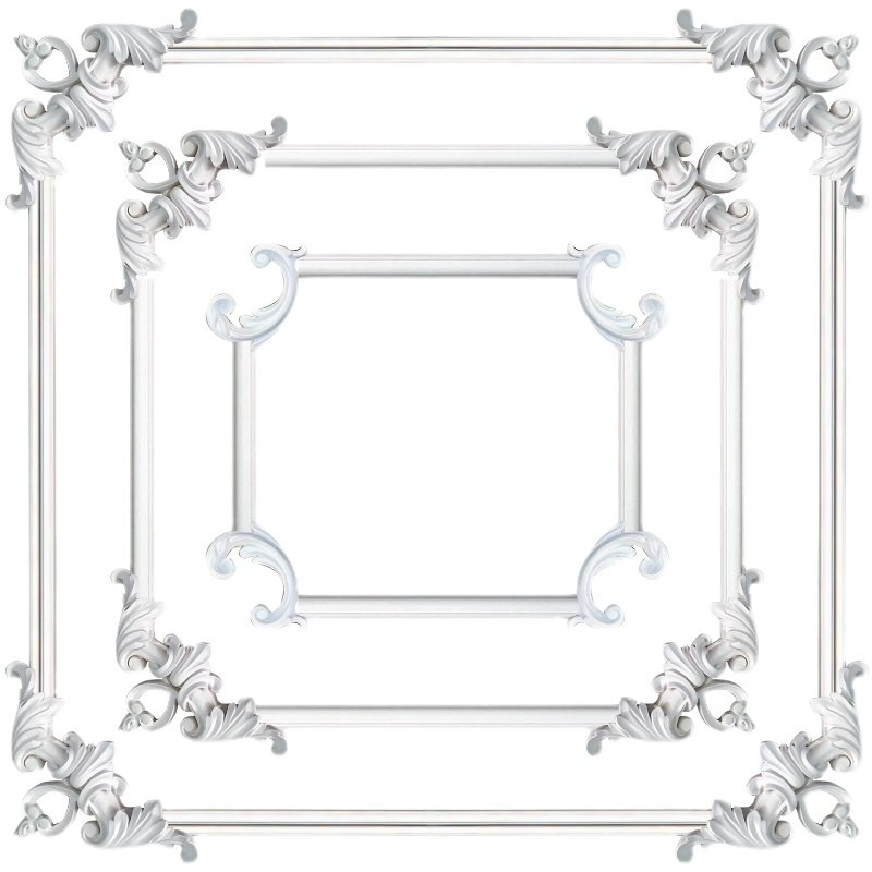 新品pu法式角花线条欧式非石膏线背景墙造型边框条天花吊顶雕花弯