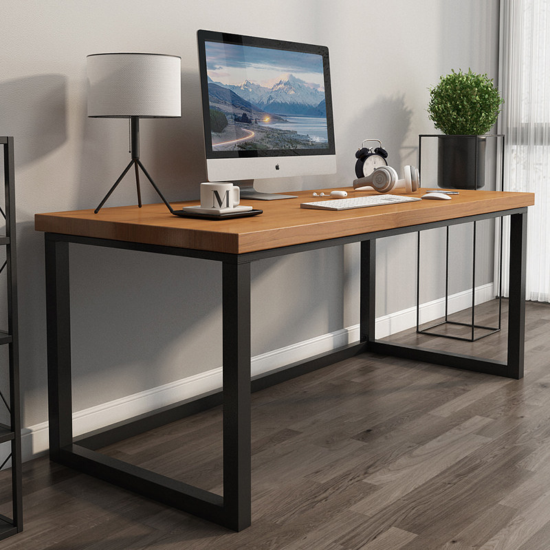 实木台式电脑桌简约书桌家用办公桌学习写字桌原木办公工作台学生,住宅家具,电脑桌,淘宝优惠券,粉丝福利购,淘宝优惠卷