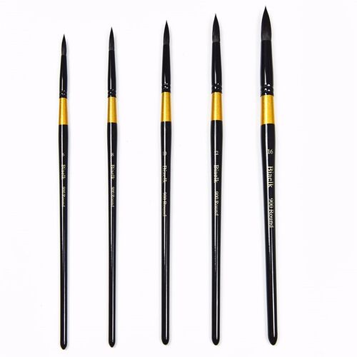 1PC 900R High Quality Squirrel Mix Hair Wooden Handle Waterc