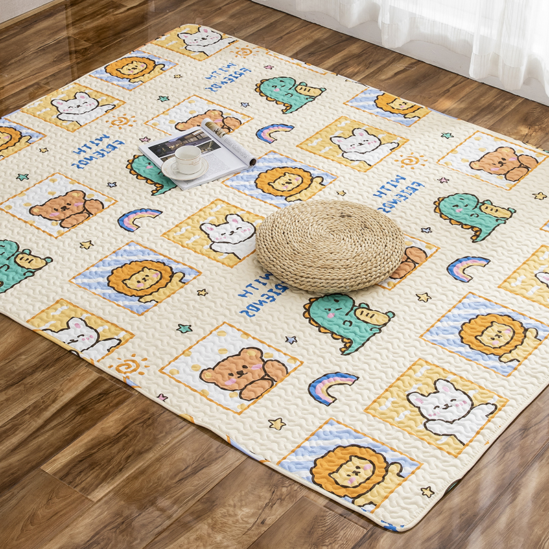 可机洗 定制全棉薄款榻榻米垫 宝宝儿童客厅卧室满铺爬.行地垫地
