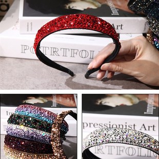 盖白发发箍女水钻发饰简约理碎发压发头箍2023年新款网红发