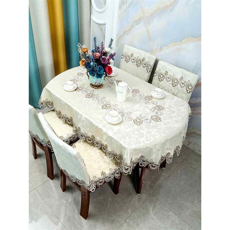 椭圆形餐桌椅子套罩现代简约座布餐桌布椅套椅垫套装中式桌布布艺,居家布艺,桌布,淘宝优惠券,粉丝福利购,淘宝优惠卷