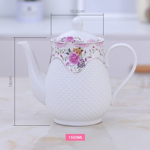 6QCS陶瓷大号茶壶家用餐厅w耐热过滤泡茶壶客厅单壶凉水壶冷水壶