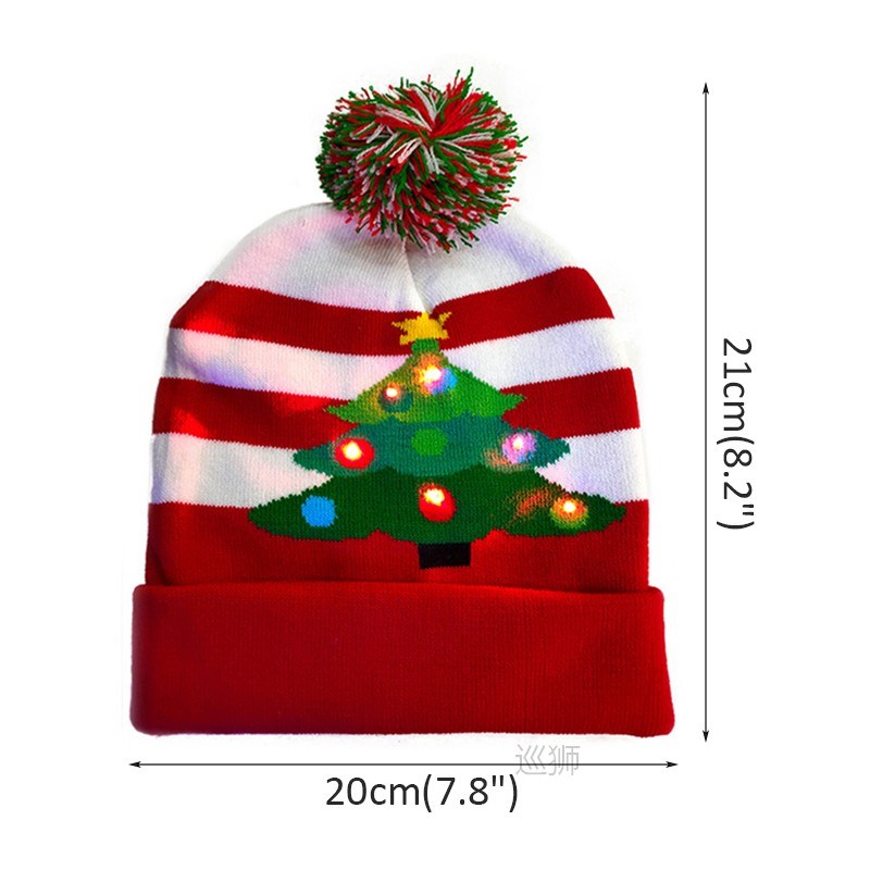 Christmas Hat With Led Light Christmas Light Up Sweater Knit