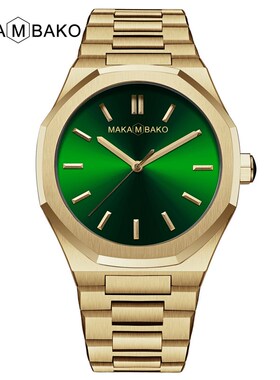 日本MIYOTA机芯石p英手表 两件套方形男士腕表防水运动精钢手表男