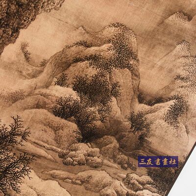 北宋范宽雪景寒林图高清复制古画大幅代画仿O古宋国山水挂轴已装