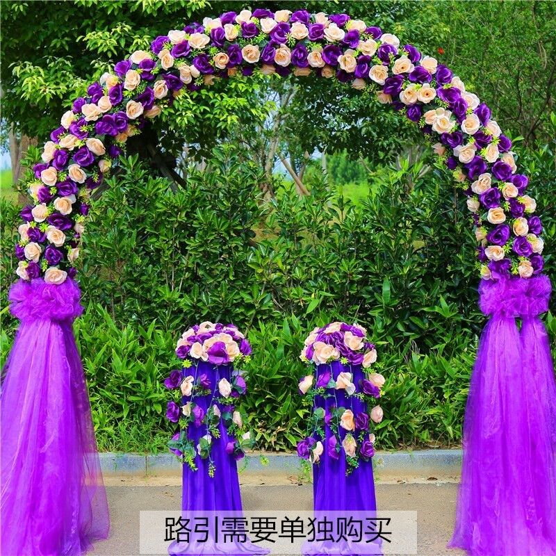 婚庆绢花拱门花门开业喜庆绢花拱门雪纱花门花架开业典礼喜庆花架
