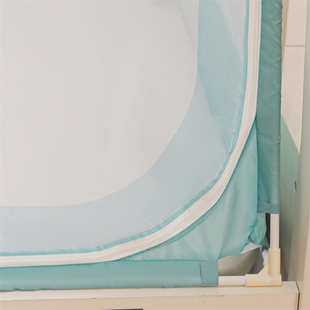 A类子母床上下铺蚊帐儿童防摔梯形全底外穿高低双层学生0.9三开门