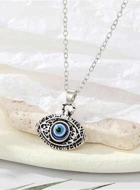 小众高货1Pcs Punk Sun Evil Eye Necklace For Women Men Gift V
