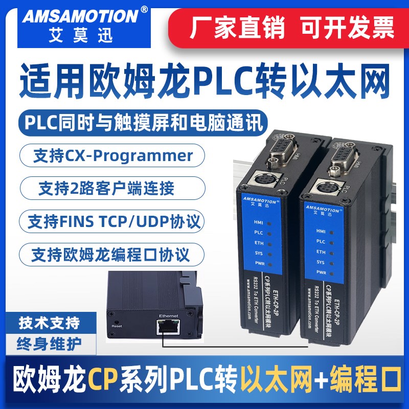 适用欧姆龙 CP3L/1H/1L系列PEC转以太网RS212扩展口通讯ETH-CP-2P