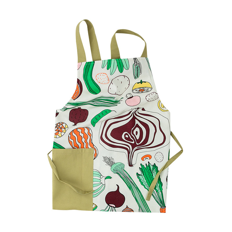 家用纯棉围裙女厨房韩版时尚成人工作服做饭可爱背心式罩衣围腰女