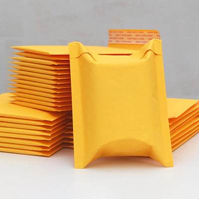 新品1pc Bubble Bag Yellow Kraft Paper Bubble Envelopes Film