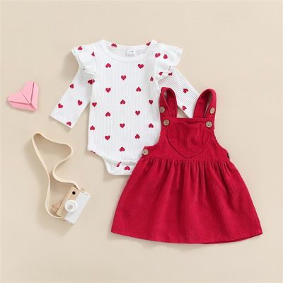 Citgeett Spring Valentine's Day Infant Baby Girls Clothes Se