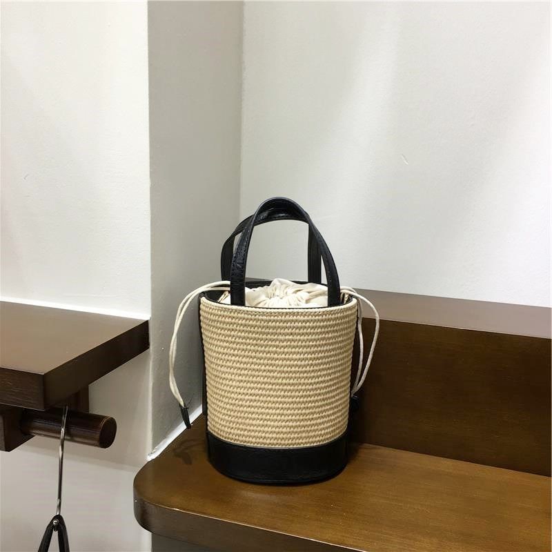 小脏柜 包包女2025新款高级感度假草编编织包圆筒手提斜挎水桶包,箱包皮具/热销女包/男包,通用款女包,淘宝优惠券,粉丝福利购,淘宝优惠卷
