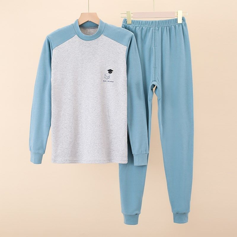 春秋冬季青少年全棉内衣棉毛衫套装男童男孩高中学生秋衣秋裤,童装/婴儿装/亲子装,内衣套装,淘宝优惠券,粉丝福利购,淘宝优惠卷