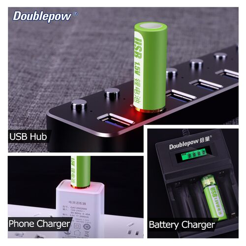 1.5V AA rechargeable battery 1800mWh USB AA rechargeable li-