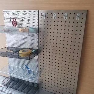 不锈钢洞洞板家用工具挂板五金烘焙工具展架万能家用厨房收纳货架