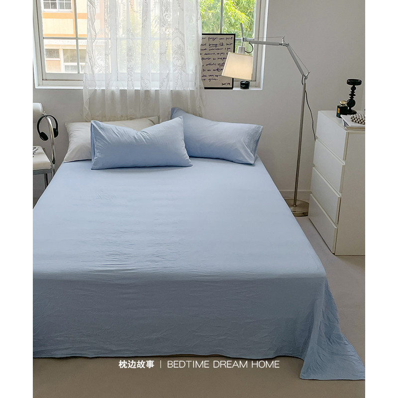 简约纯色床单单件1.5m学生宿舍单双人水洗棉床笠1.8m保护套床垫套,床上用品,床单,淘宝优惠券,粉丝福利购,淘宝优惠卷
