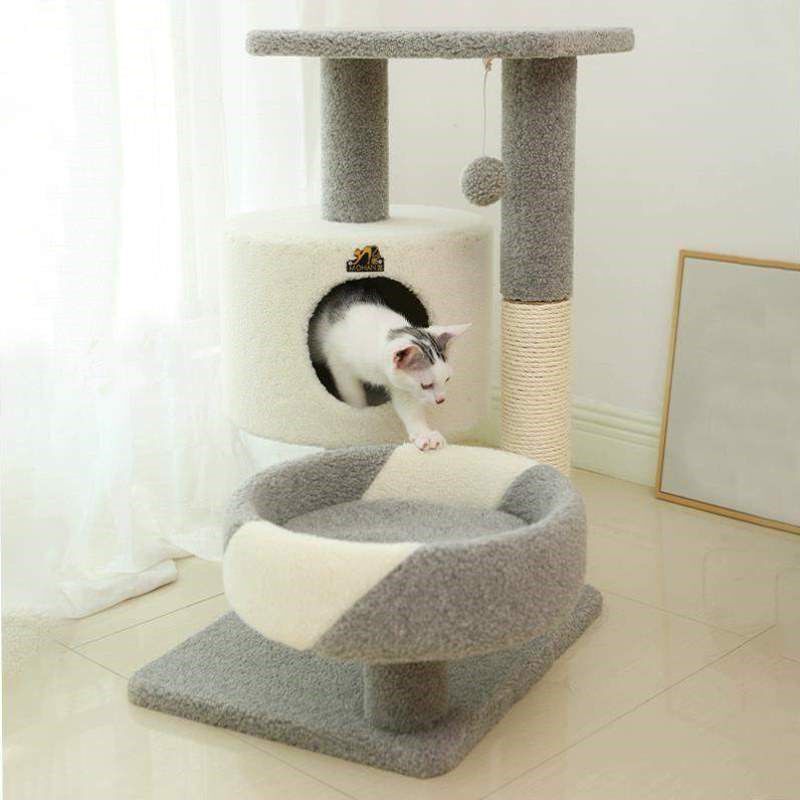 跳台带猫爬猫架剑麻架猫窝猫咪猫咪墨菡用品猫爬架跳板爬小型窝猫