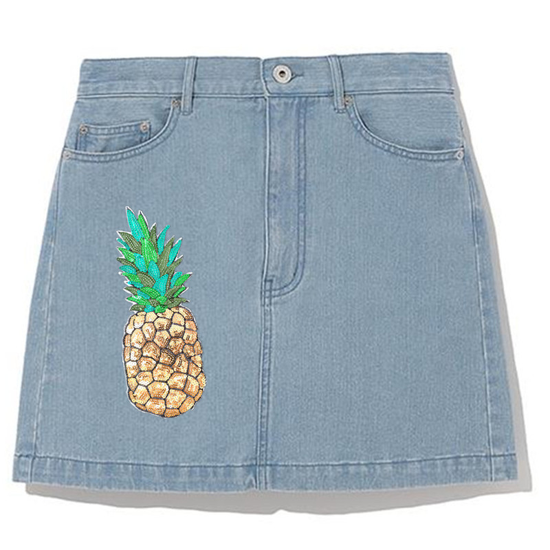 速发Pineapple Fruit Patches For Clothing Sequins Large Biker