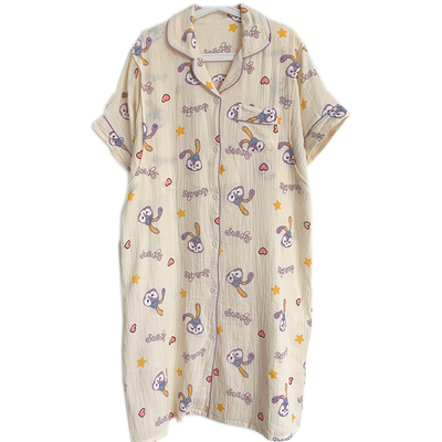 产妇进产房待产裙孕妇哺乳睡裙夏季薄款怀孕期纯S棉纱布产后月子