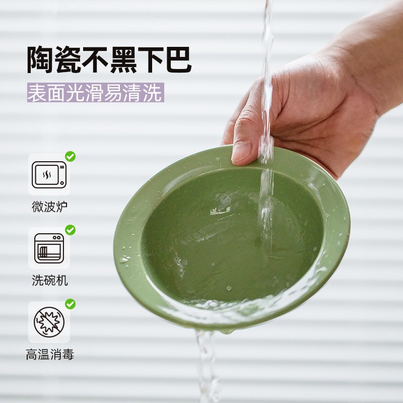 现货韩国陶瓷猫碗宠物飞碟碗高脚防打翻猫咪粮碗护颈椎水碗双碗狗