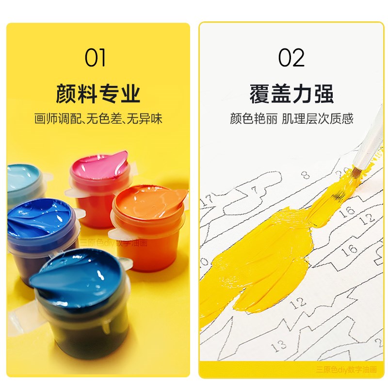 数字油画diy填充填色手绘玄关装饰画人物手工画画丙烯油彩画 公主图片