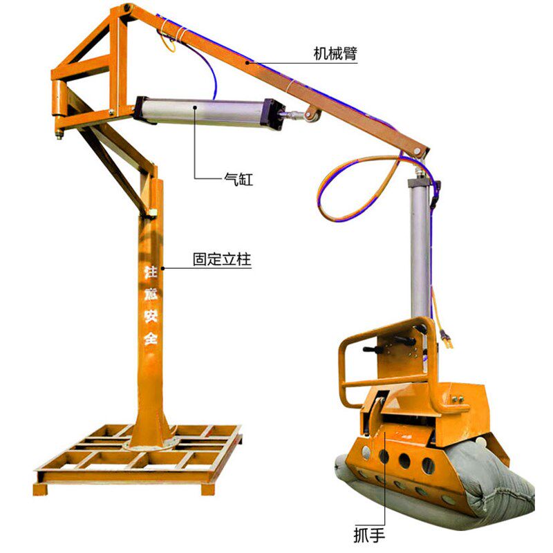 搬运气动抓手码垛平衡吊移动式随车机械臂化肥饲料水泥卸货神器