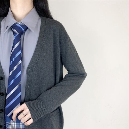 小众高货车厘子jk条纹领带日系学院风JK/DK制服手打领带配饰礼盒
