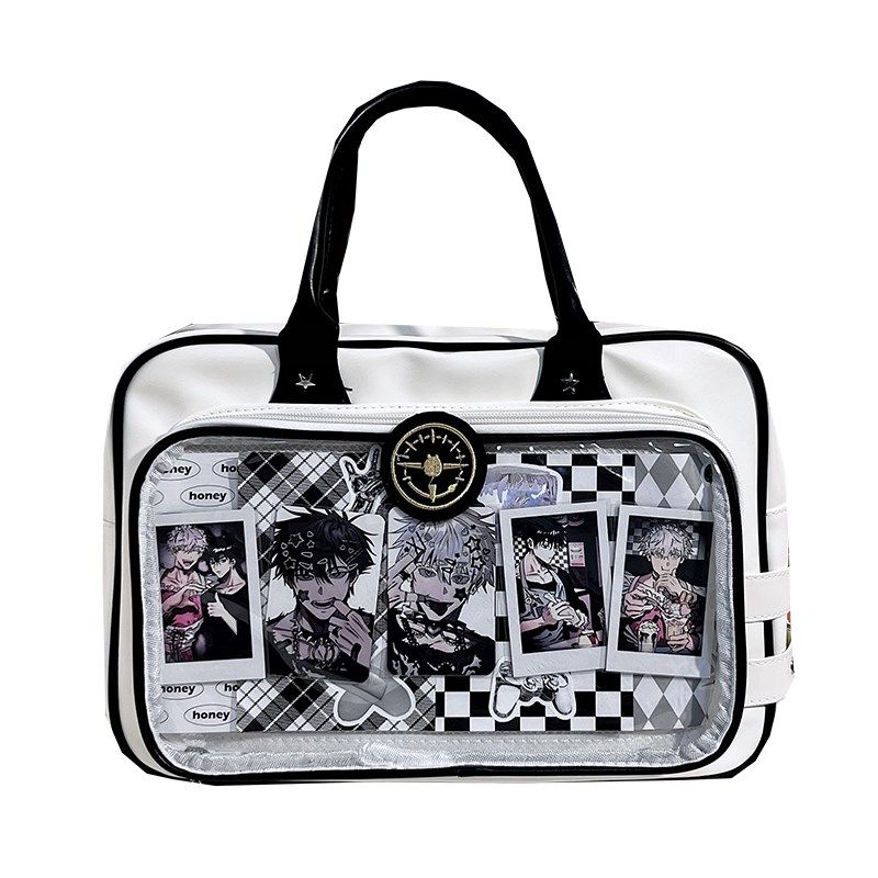 校园透明斜挎单肩手提日常大容量吧唧扎谷痛包女百搭外置痛层上课,箱包皮具/热销女包/男包,痛包,淘宝优惠券,粉丝福利购,淘宝优惠卷