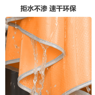 A双人加厚加大摩托电瓶防暴雨雨披 三人雨衣电动车前置亲子母子款