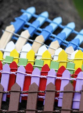 小众高货Mini Fence Barrier Wooden Resin Craft Miniature Fair