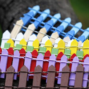 小众高货Mini Fence Barrier Wooden Resin Craft Miniature Fair