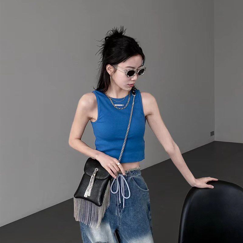 流苏手机包女斜挎2024新款洋气小包包迷你夏天散步放手机百搭小包