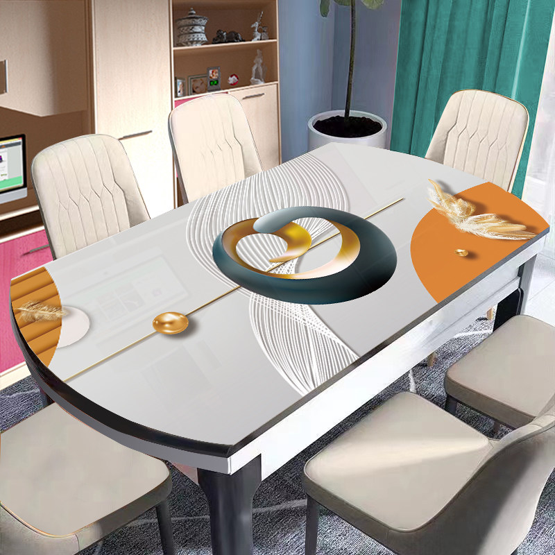 椭圆形餐桌垫可折叠餐桌桌布pvc软玻璃防水防油耐高温免洗水晶板,居家布艺,桌布,淘宝优惠券,粉丝福利购,淘宝优惠卷