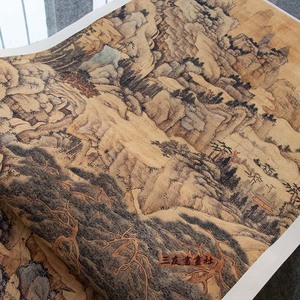 明云壑观泉中古画复制古幅国画山水立轴S图堂仿大画装饰临