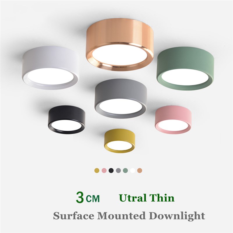 速发LED Downlight Modern Colorful Ceiling Lamp Surface Mount