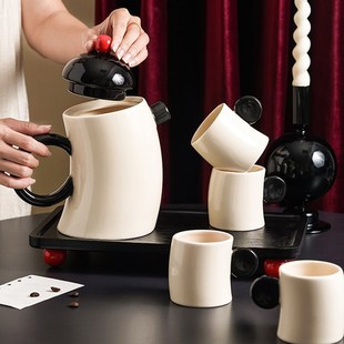 年轻人茶具套装水杯陶瓷杯具送别人乔迁礼物女士家用茶壶一壶四杯