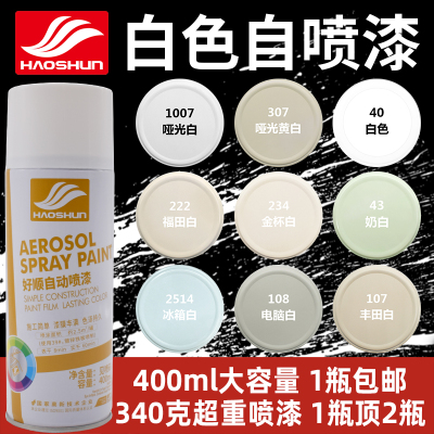 白色自动喷漆珍珠白灰白米白色手摇漆墙面室内家具汽车防锈油漆罐