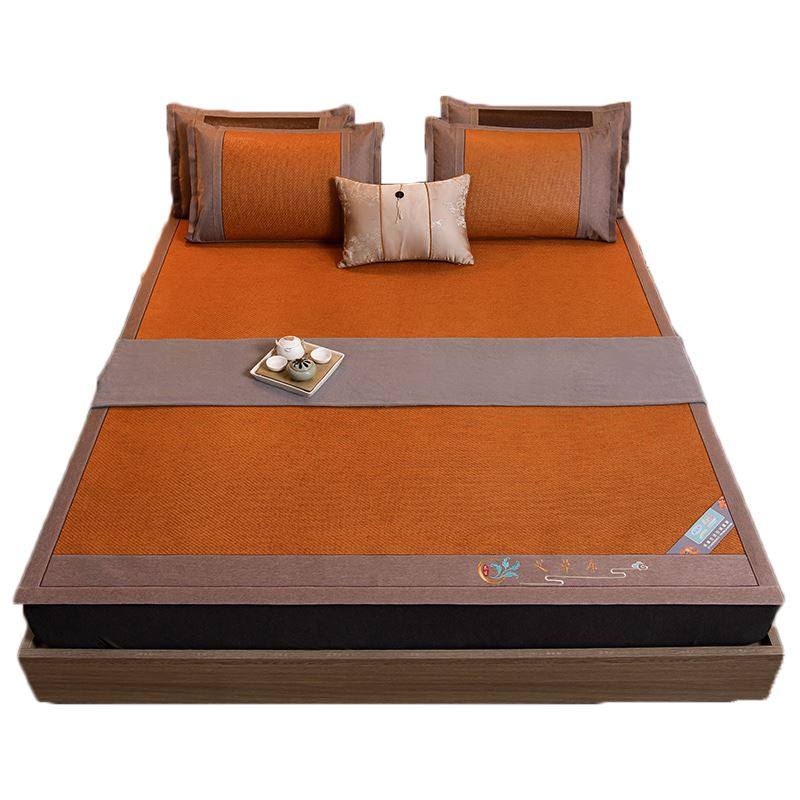 凉席藤席三件套夏m季可水洗折叠家用软席子床垫两用学生宿舍单人,床上用品,冰丝席,淘宝优惠券,粉丝福利购,淘宝优惠卷