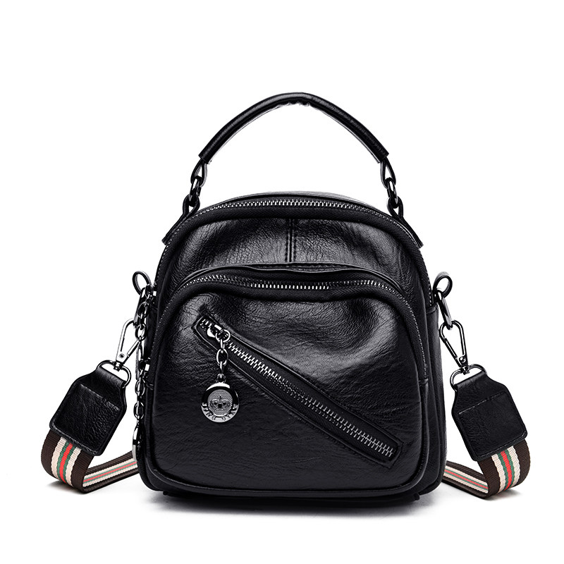 软皮包包女2021新款时尚冬季两用小背包斜挎百搭休闲单肩手提小包