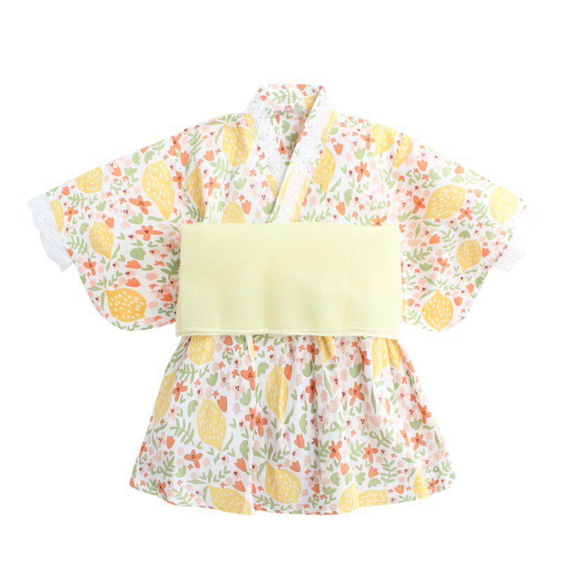 宝宝和服女日系童装夏季新款纯棉小童连衣裙薄款洋装日式儿童浴衣