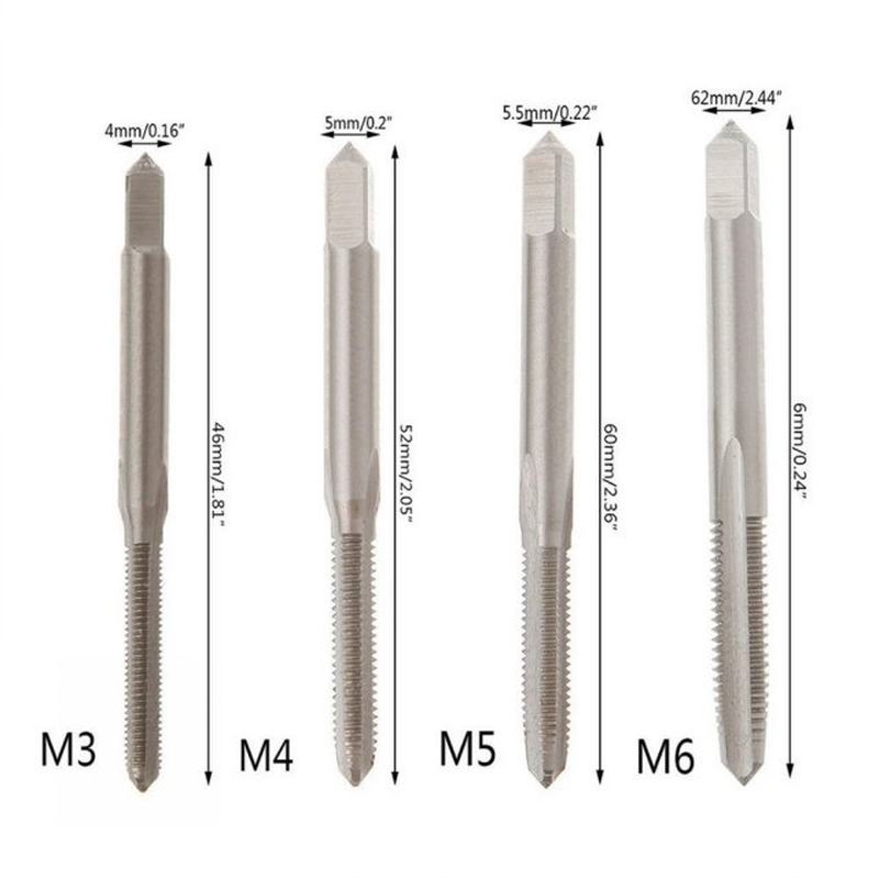 网红3Pcs HSS Machine Screw Thread M3x0.5/M4x0.7/M5x0.8/M6x1.