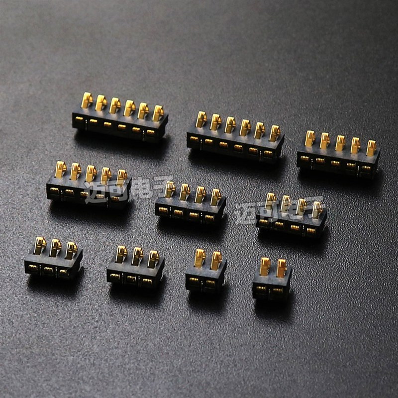 弹片电池连接器2.54间距 BC-35-2P 3P 4P 5P 6P充电座弹片测试